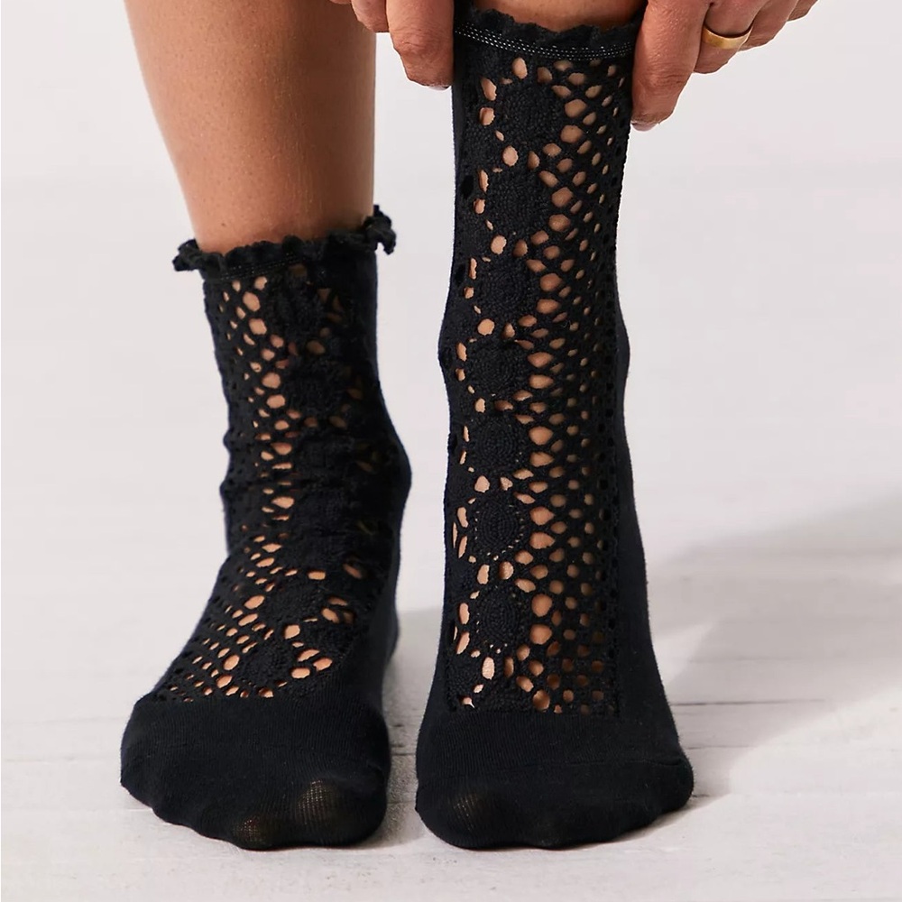 Free People Black Hosiery Accessories